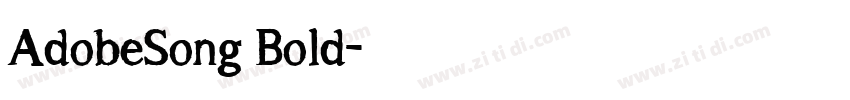 AdobeSong Bold字体转换